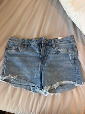 Hudson Jeans Light Blue Distressed Frayed Hem Shorts